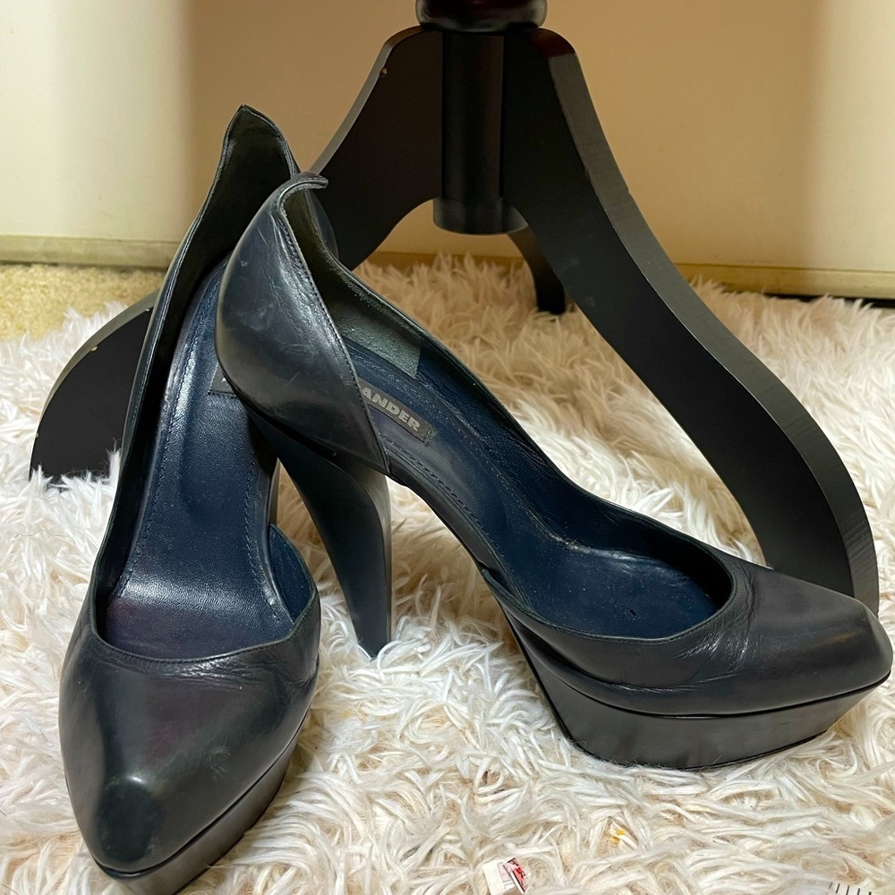 Jill Sander Leather Platform Heels